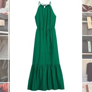Banana Republic Halter Maxi Dress in Kailua Green
